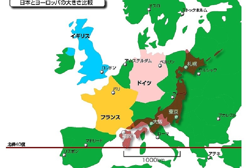 日本の大きさ（国土）について